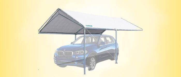 GALSOAR 10x20FT Carport, Outdoor Heavy Duty Car Tent Shelter