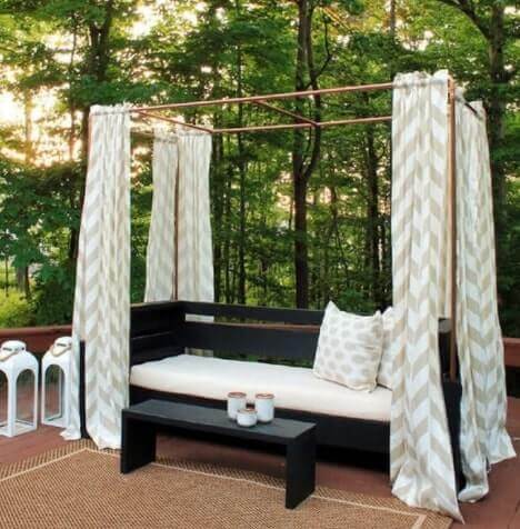 DIY copper bed canopy for outdoor