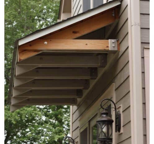 DIY outdoor canopy for back door