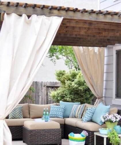 outdoor curtains with canopy tent