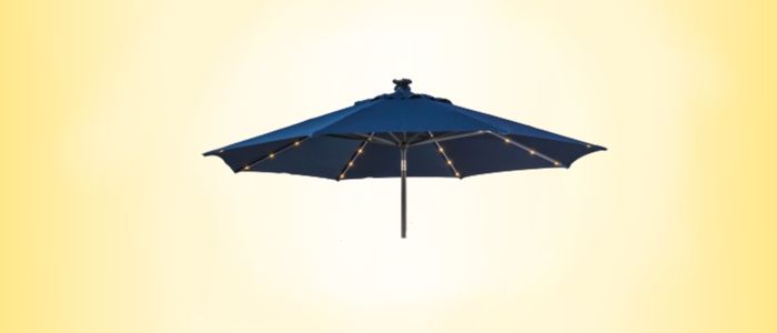 10ft Solar LED Umbrella LED Strip