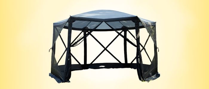 EVER ADVANCED Pop Up Gazebo Screen House Tent for Camping