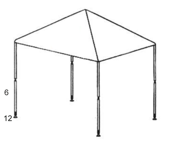 Quictent 10x10 tent assembly instructions step3