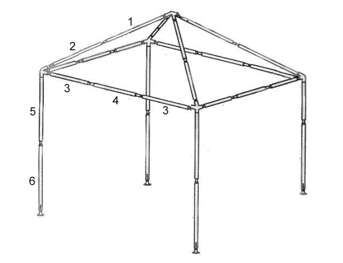 Quictent 10x10 tent frame